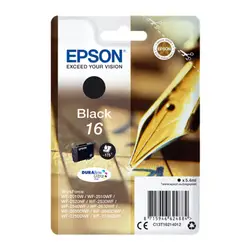 Epson Singlepack Black 16 Durabrite ультра чернила, Негро, Epson, рабочая сила Wf-2010w, Wf-2510wf, Wf-2520nf, Wf-2530wf, Wf-2540wf, Wf-