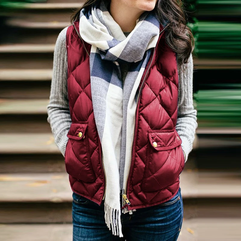 Winter Vest Woman Waistcoat Female Plus Size Thermal Vests Women