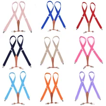 25 мм взрослых брюки для девочек 4 клип висит ремни женские длинные зажимы для подтяжек пятно 30 цвет дополнительно Высокое качество модные