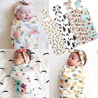 Мягкий Комплект постельного белья с одеялом из муслина для новорожденных, Пеленальное Одеяло, банное полотенце, детский спальный мешок, головной убор, 2 шт