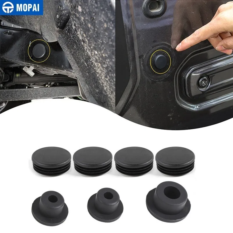 

MOPAI Car Chassis Frame Round Hole Dust Plugs Tail Door Rubber Plug Decoration Cover for Jeep Wrangler JL 2018+ Car Accessories