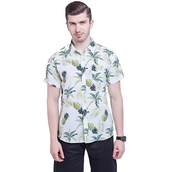 

Summer Hot Sell Men's Beach Shirt Fashion Short Sleeve Floral Loose Shirts Men Casual Holiday Vacation Hawaiian Shirt