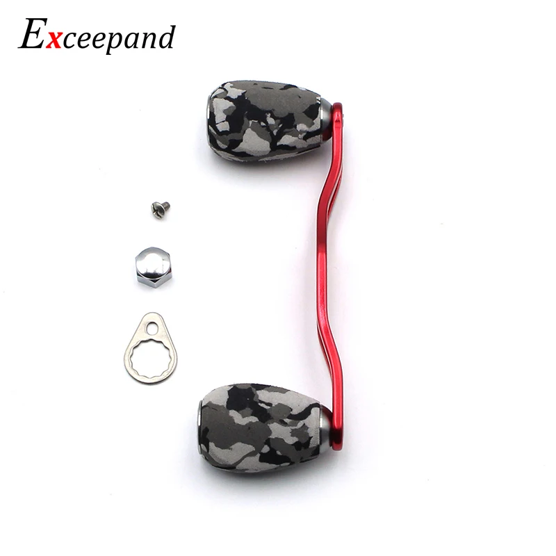 Exceepand Gray Camouflage Knobs Red Metal Handle Fishing Reel Handle for Abu Garcia Daiwa Baitcasting Reel Exceepand Gray Camouflage Knobs Red Metal Handle Fishing Reel Handle for Abu Garcia Daiwa Baitcasting Reel