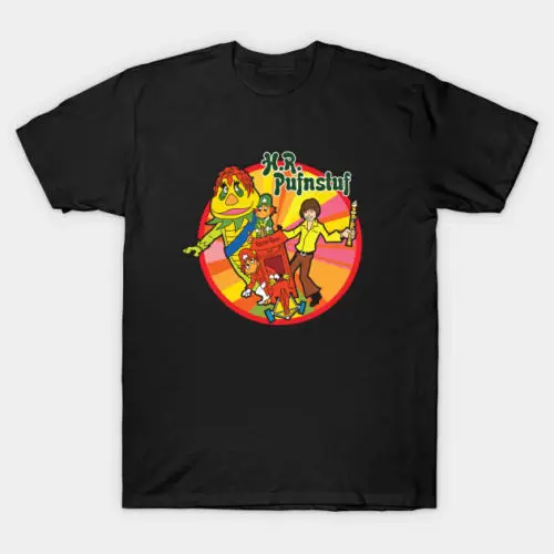 H.R. Pufnstuf Мужская черная футболка Летняя мужская модная удобная Повседневная с