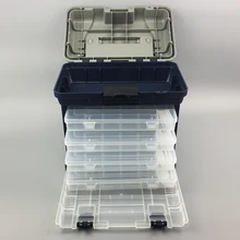 Коробка для рыболовной снасти Портативный 4 слоя рыболовная коробка морские рыболовное судно коробка вспомогательных приборов чехол с ручкой общего назначения коробки 26*26*17 см
