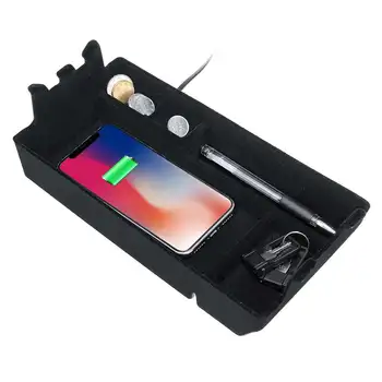 

12V DC Phone Wireless Charging Central Armrest Storage Box For Mercedes-Benz E Class W213 E200 E300 2016 2017 2018 LHD Model