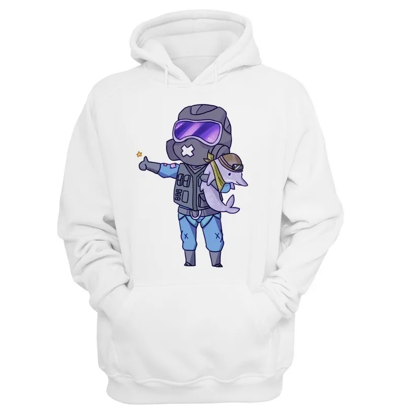 

rainbow six siege male men sweatshirts anime hoody streetwear hip homme harajuku pullover hop hoodies ECFB