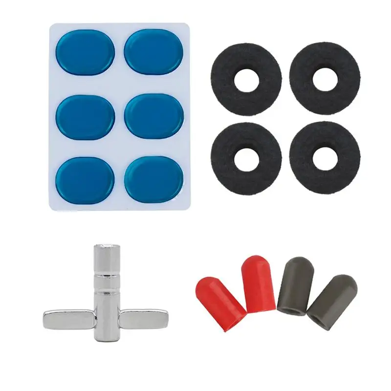 Упаковка из 4 шт. Cymbal Pad барабанная палка чехол гаечный ключ Mute комплект