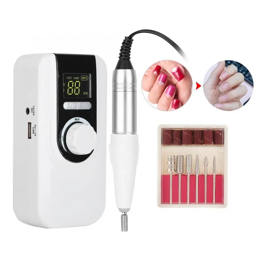 

100-240V 35000Rpm Electric Nail Driller Manicure Machine Nail Drill Nail Grinding With Digital LCD Display