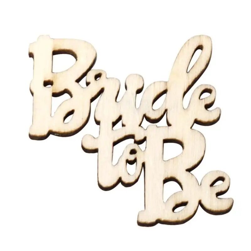 

15pcs/Set Bride to Be Wood Ornament DIY Wedding Table Rustic Party Decor 7.5 X 4 X 2cm