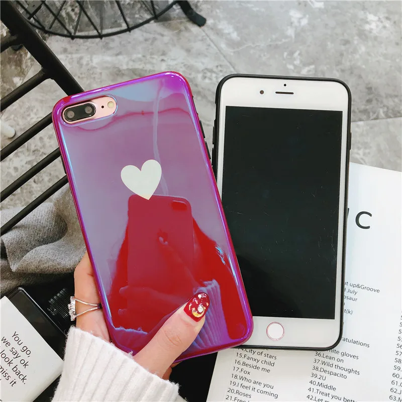 Простой Любовь чехол для IPhone X 6 XS 6S 7 8 XR MAX Blu Ray Plus мягкие все включено
