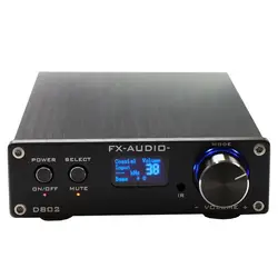 FFYY-NFJ и FXAUDIO аудио FX D802 80Wx2 192 KHz коаксиальный/оптический/USB класса D Цифровой Мощность усилитель + пульт Управление