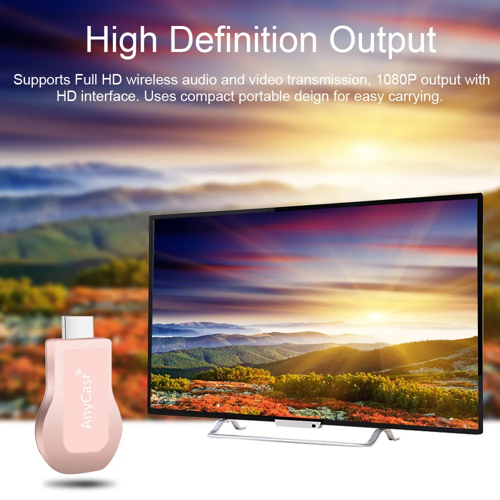 AnyCast беспроводной ТВ палка WiFi Дисплей приемник ключа 1080P HD Miracast Airplay