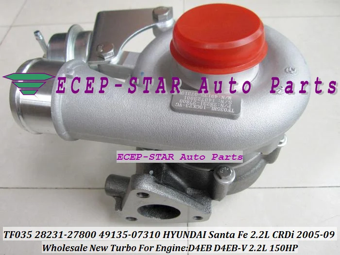 TF035 28231-27800 49135-07302 49135-07300 49135-07100 Turbo Turbocharger For HYUNDAI Santa Fe 2.2L CRDi 2005-09 D4EB D4EB-V 150HP