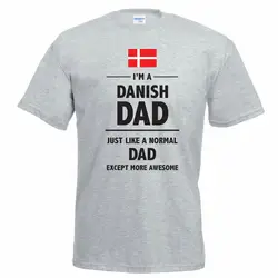 Новинка 2018 г. модная базовая футболка Топы корректирующие I'm A Danish Dad-Daddy/Father'S Day/Denmark/Fun/идея подарка Мужская футболка