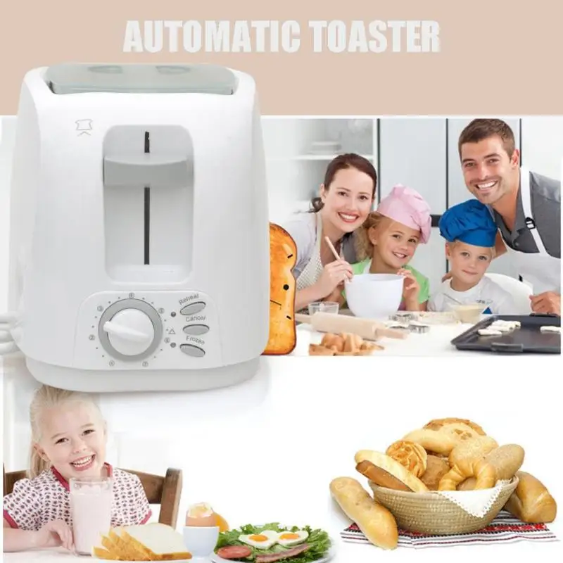 

SOKANY 800W 2 Slices Stainless Steel Toaster 6 Speed Automatic Fast Heating Bread Toaster Household Breakfast Maker 220V