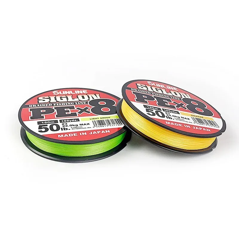 100% оригинальная брендовая плетеная леска Sunline Siglon Pe X8 5 50 фунтов 150 м 200 разные