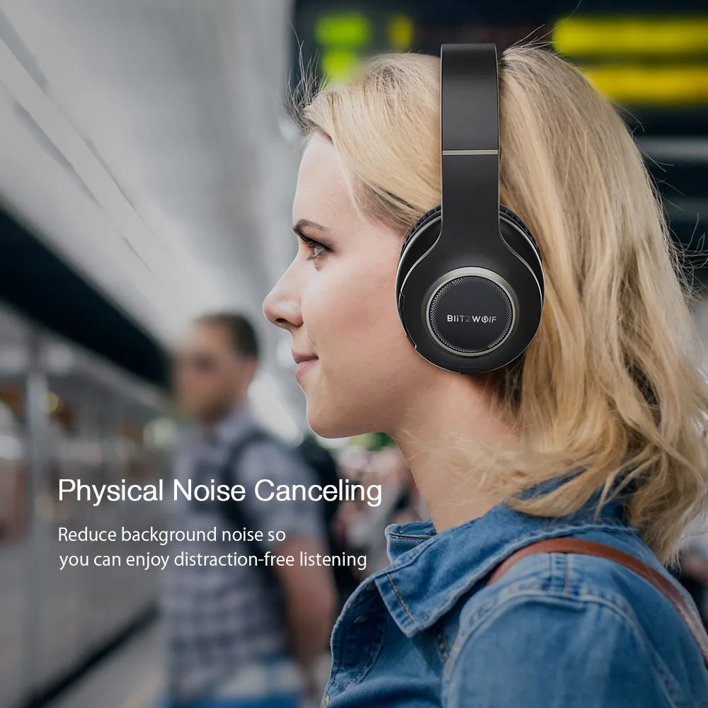 BlitzWolf BW HP0 Беспроводной наушники bluetooth гарнитура складная Накладные С микрофоном
