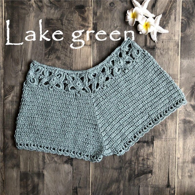 beach cover up summer shorts knit shorts CUSTOM crocheted cotton shorts crocheted shorts FREE SHIPPING