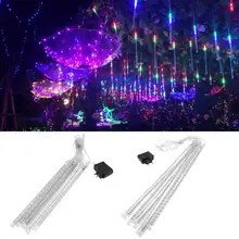 30 см/50 см водонепроницаемый метеоритный дождь трубы светодиодный свет шнура Свадьба Открытый Сад Рождество Рождественские вечерние Декор дерево