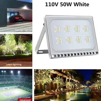 

New Ultrathin 48 LED Flood Light 50W IP65 110V LED Spotlight Refletor Outdoor Lighting Wall Lamp Floodlight 6000LM Garden Light