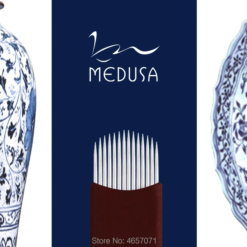 

MEDUSA 0.20 mm 14U/16U/18U shape Permanent Makeup Eyebrow flex Tattoo Needles Blade For 3D PMU