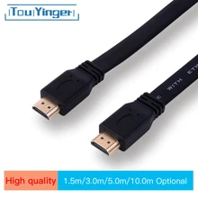 High quality HDMI cable 1.5 meter 3.0 meter Male-Male 1.4 Version Flat line short lines 1080p for projector HDTV XBOX PS3