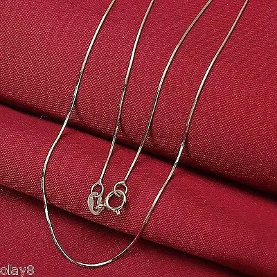 

Lucky Solid Real 18K Rose Gold Necklace Women Snake Chain 2.3-2.6g 18inch