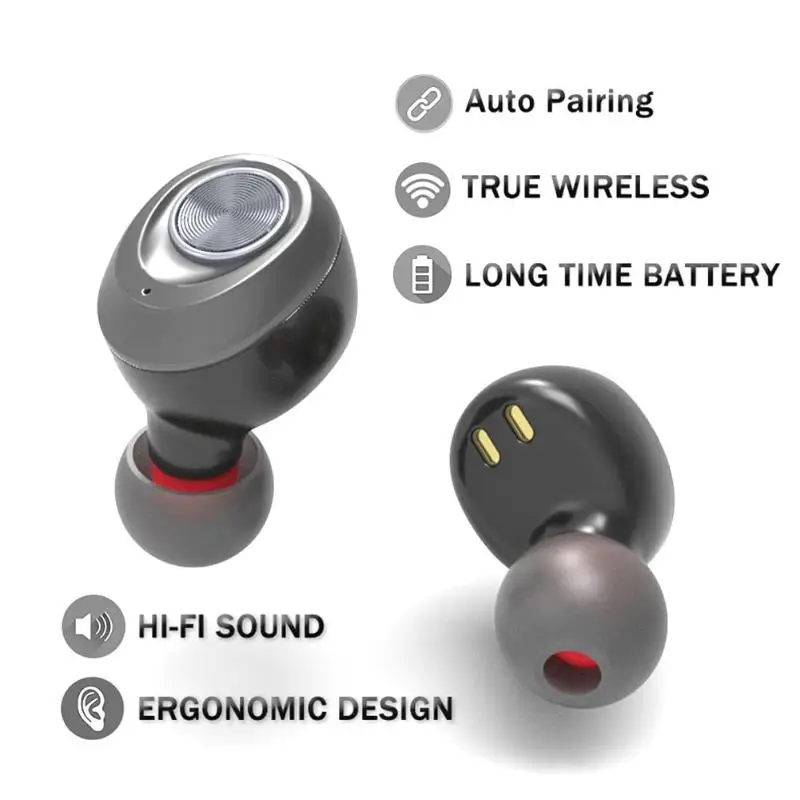 Капсулы TWS беспроводные наушники V5.0 Bluetooth гарнитура глубокий бас стерео звук