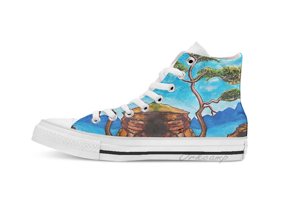 

Cypress Tree Novelty Design High Top Canvas Custom Shoes Flat Casual Shoes Drop Shipping