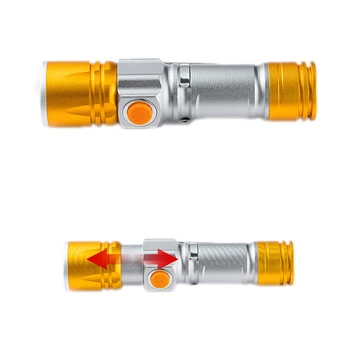 

XANES L13 T6 800Lumens LED Flashlights 3Modes USB Rechargeable Zoomable EDC LED Flashlight Torches Light Lamp Portable Lights
