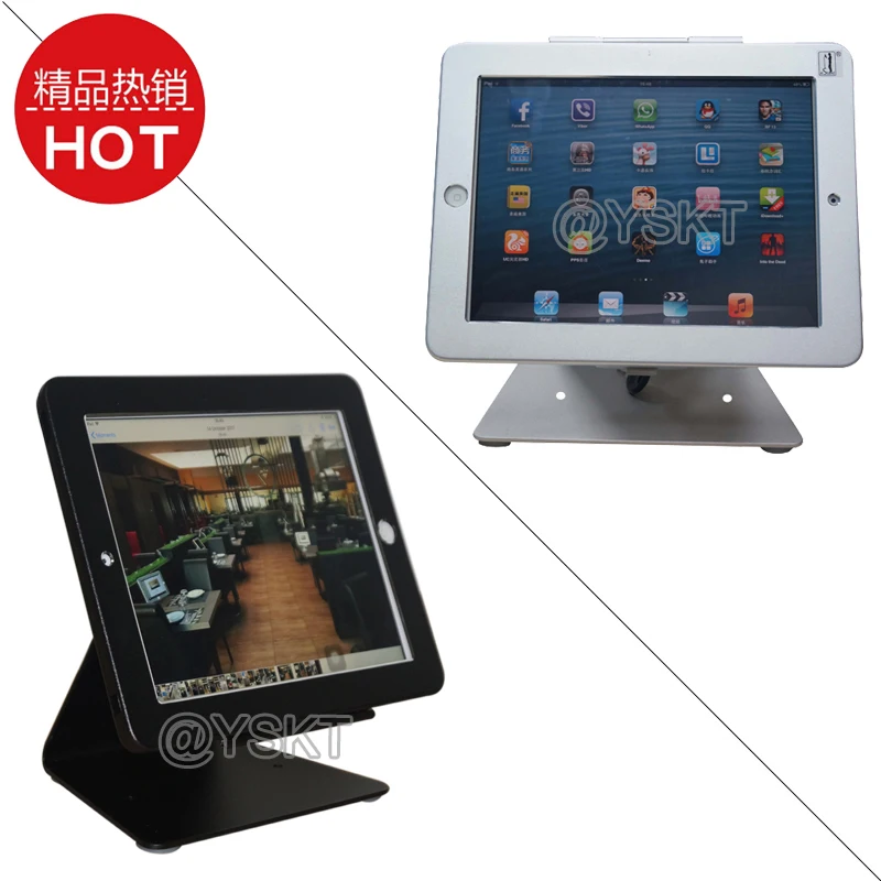

for iPad table security kiosk stand anti-theft enclosure locking holder display desktop counter for mini air 9.7/ 10.5 /10.2 pro