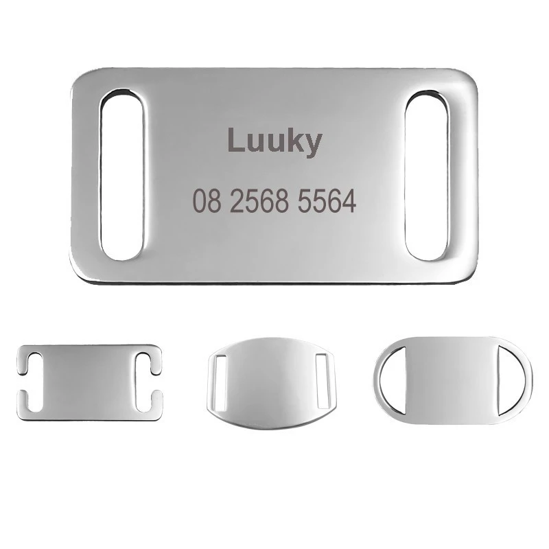 Custom Pet Tag Collar Stainless Steel Dog Tag ID Name Phone Puppy Tags For Dogs Cats Bulldog Yorkies Engraved Dog Collar Address