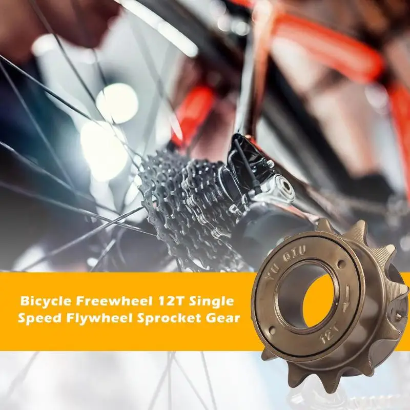 

12T Teeth 34mm Single Speed Meatal Freewheel Flywheel Sprocket Gear Bicycle Accessories