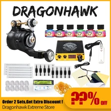 Полный роторная машина татуировки комплект бесчеловеческих чернил мини мощность татуировки картридж иглы поставка