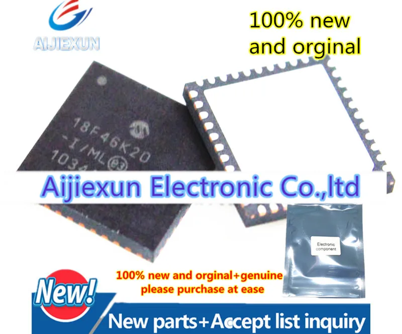 

5Pcs 100% New and original PIC18F46K20-I/ML QFN44 28/40/44-Pin Flash Microcontrollers with nanoWatt XLP Technology in stock