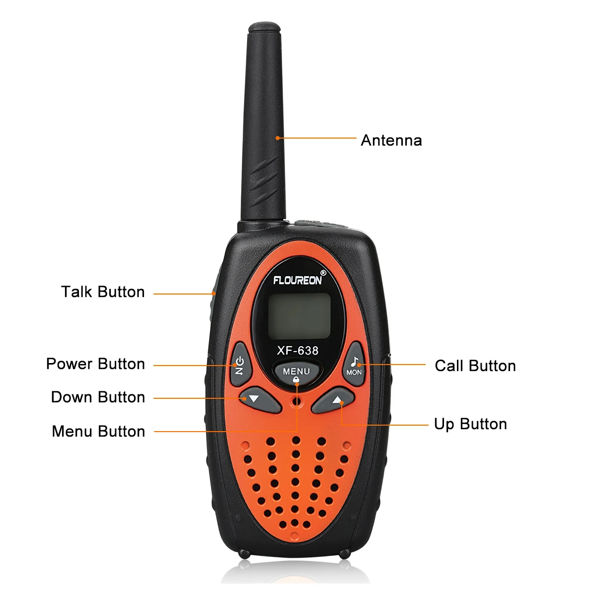 FLOUREON 8 канальный walkie talkie s UHF400-470MHz двухстороннее радио 3 км Interphone mini walkie talkie 2 шт walkie-talkie подарок