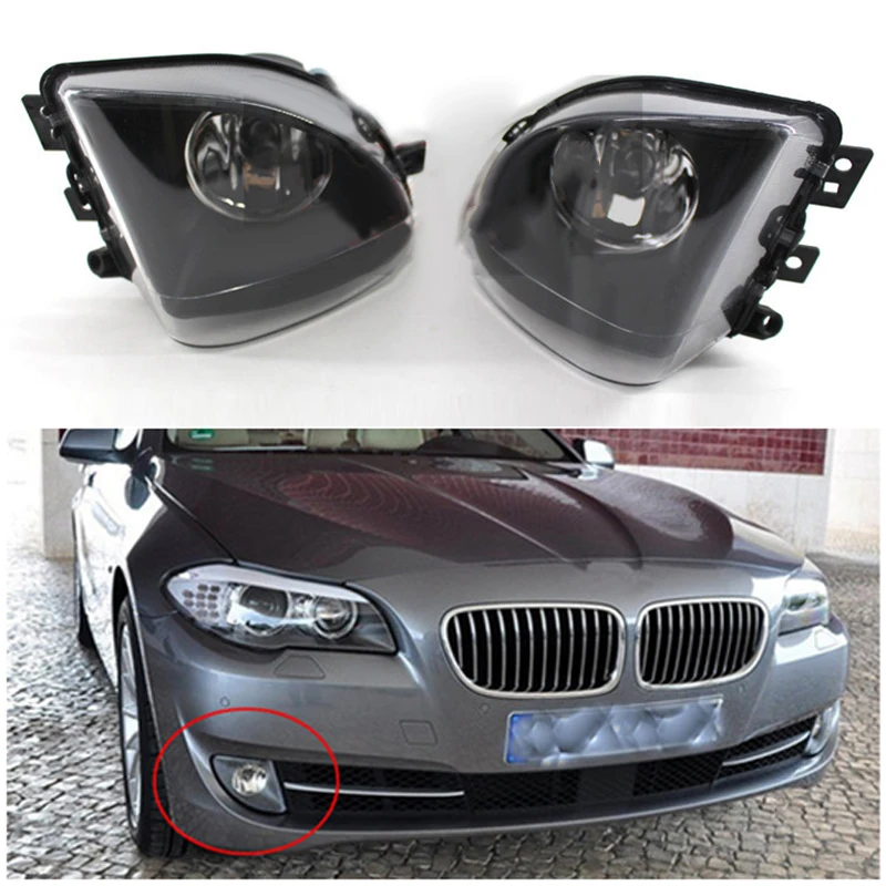 

2 pcs Car Front Fog Light Shells Bulb Cover For BMW F10 F11 520i 523i 528i 535i Car styling Lamp Hoods Accessories