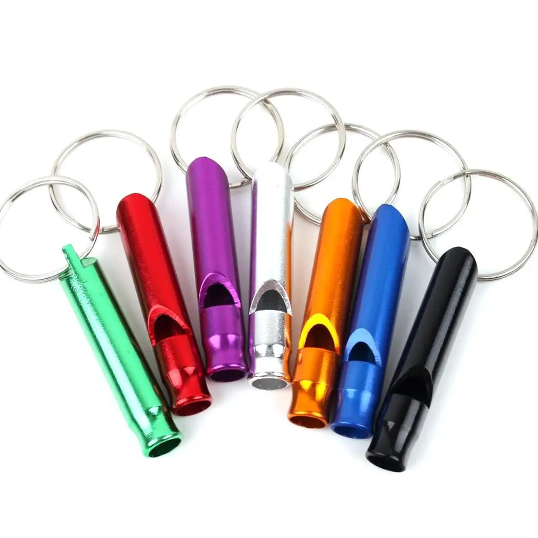 

Dropshipping Outdoor Aluminum Emergency Survival Keychain Survival Whistle 5cm/2inch Random Camping, Hiking 0.8cm/0.3inch