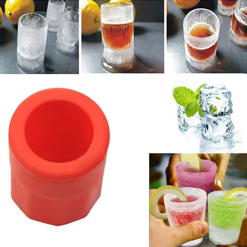 Silicone Cup Ice Cube Tray Freeze Mould Bar Jelly Pudding Chocolate Mold Red | Дом и сад