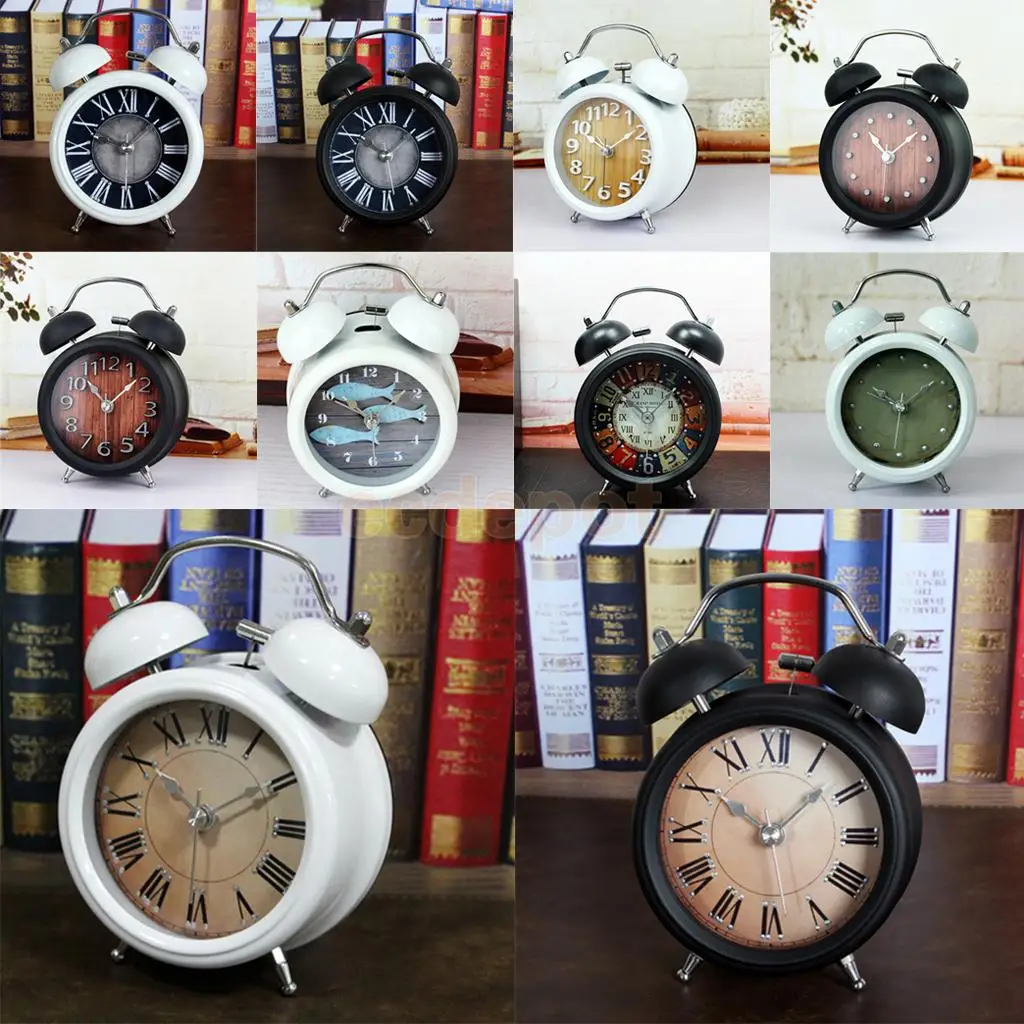 Buy Old Fashioned Analog Twin Bell Non ticking Alarm