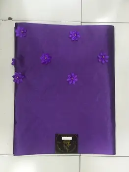 

Wholesale headtie with flower and bead 2pcs/set african sego headtie purple gele headtie high quality sego head tie for women