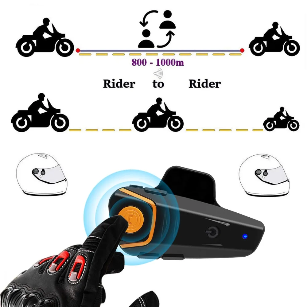Оригинальный BT S2 Pro moto rcycle Шлем Интерком IPX7 водонепроницаемый FM 1000 м мото bluetooth