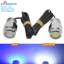 Светодиодный подводный лодочный светильник 12 Вт, светодиодный наружный светильник с водонепроницаемым разъемом для морской лодки, яхты, рыбалки, синий, холодный белый светильник