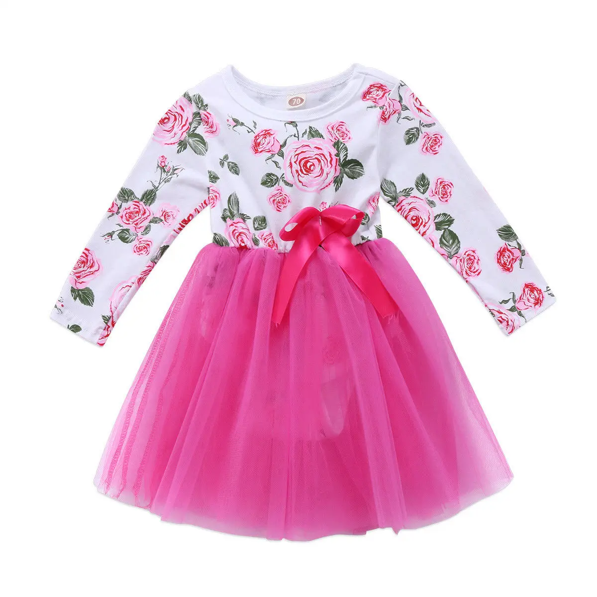 Emmababy детские для маленьких девочек с красивым цветочным рисунком летний длинным
