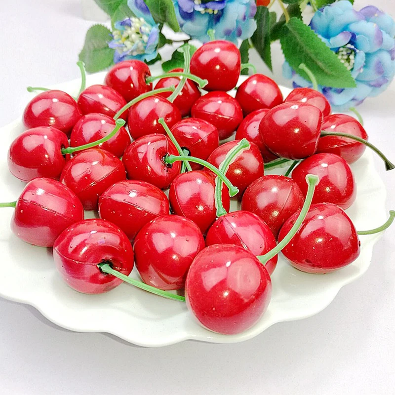 

Realistic Lifelike Artificial Plastic Cherry Fruit Kitchen Fake Food Display