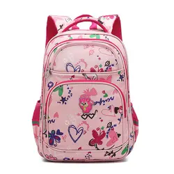 Нейлоновый женский школьные сумки Ортопедические Рюкзак для девочек с цветочным принтом школьные сумки для подростков мальчиков