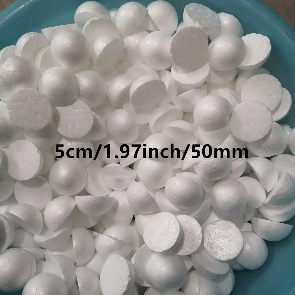50 Pcs Half Round Styrofoam Polystyrene Foam Balls Sphere Kids Painted DIY Craft 50 Pcs Half Round Styrofoam Polystyrene Foam Balls Sphere Kids Painted DIY Craft