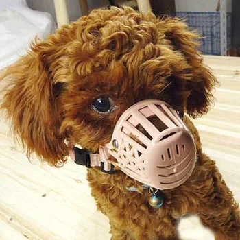 

Wholesale 4 sizes Portable Pet Dog Adjustable Plastic Dog Muzzle Mask Cage Mouth Bark Bite Mesh Anti Stop Chewing Pet Supplies
