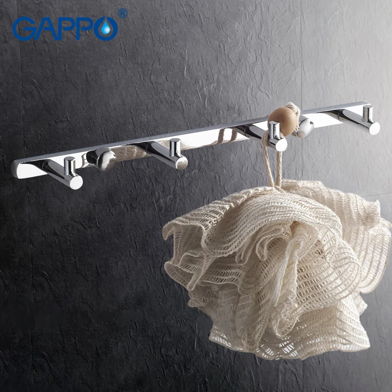 Billige GAPPO 1 satz Hohe qualität 4 kleidung haken Haken Wand halterung Mantel Hut aufhänger Turm Halter zircalloy Bad Handtuch Aufhänger GA202 4